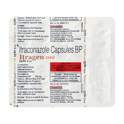 ITRAGEN 100 Capsule 10's