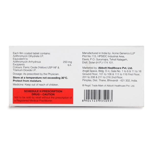 AZRO 250mg Tablet 10's
