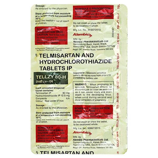 Tellzy H 80mg Tablet 15'S