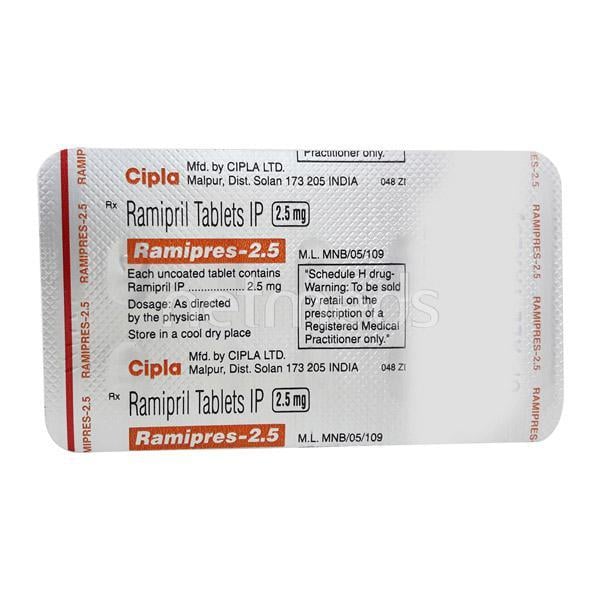 Ramipres 2.5mg Tablet 10'S