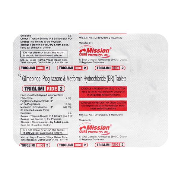 TRIGLIMIRIDE 2 Tablet 10's