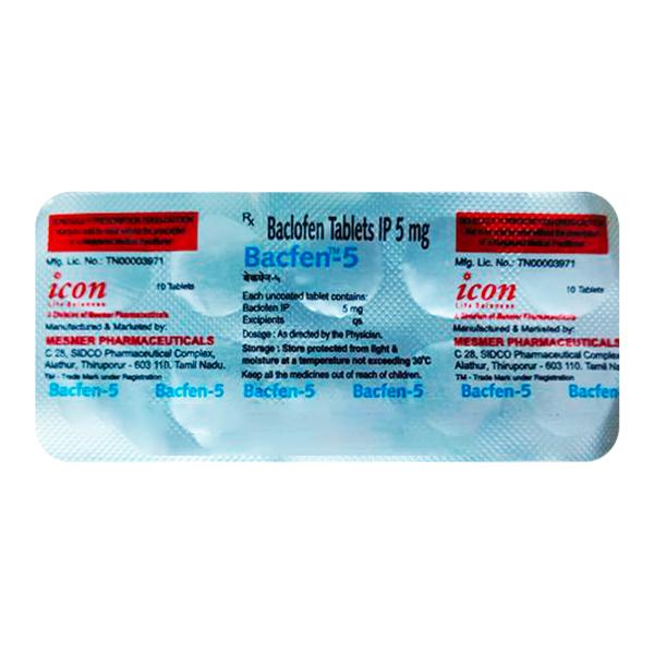 Bacfen 5mg Tablet 10'S - Global Surgicals