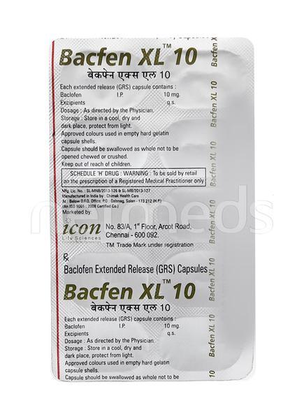 Bacfen XL 10mg Capsule 10'S - Global Surgicals