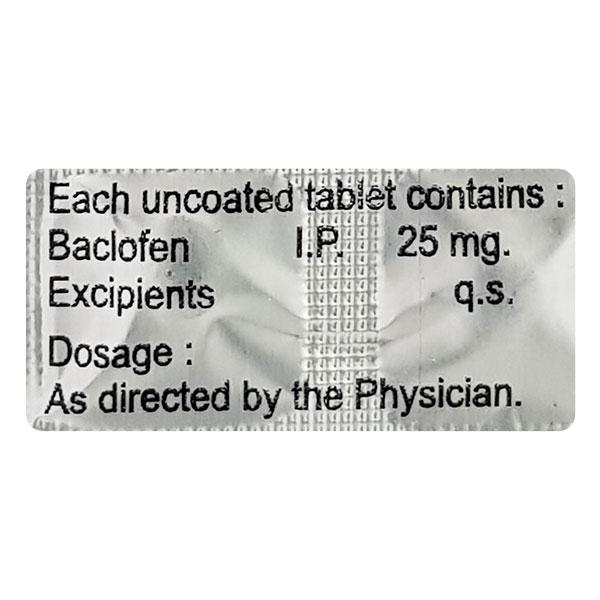 Back 25mg Tablet 10'S - Global Surgicals