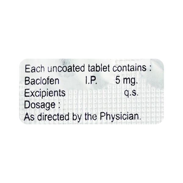 Back 5mg Tablet 10'S - Global Surgicals