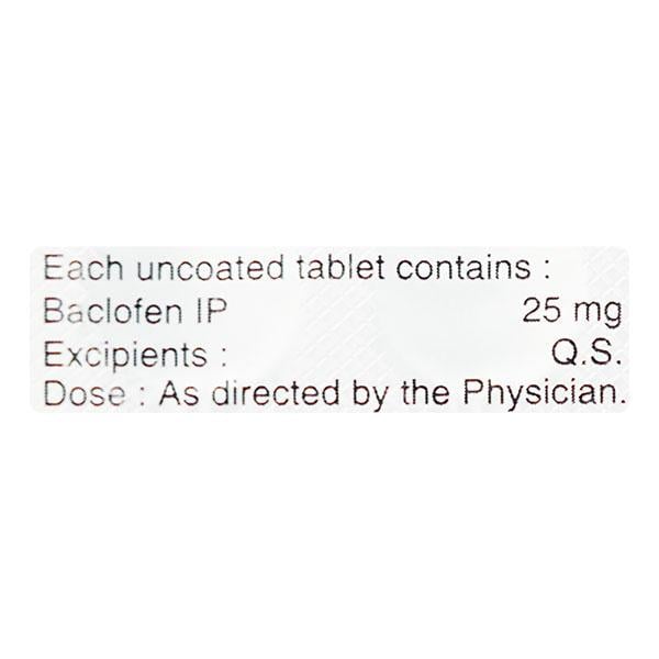 Baclof 25mg Tablet 10'S - Global Surgicals