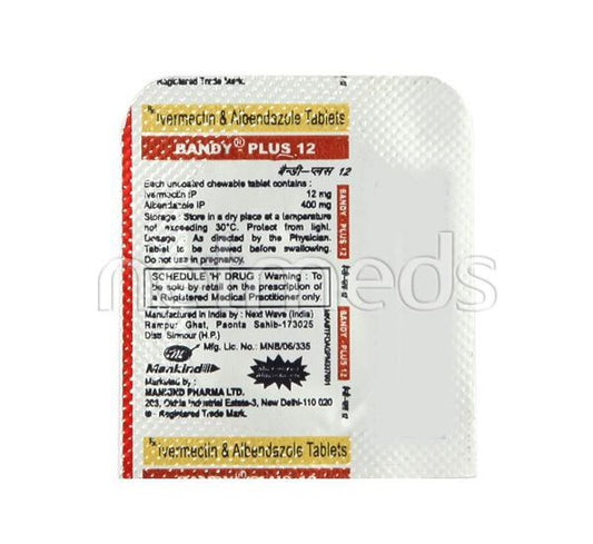 Bandy Plus 12mg Tablet 1'S - Global Surgicals