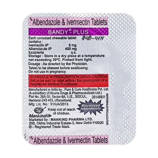Bandy Plus 6mg Tablet 1's - Global Surgicals