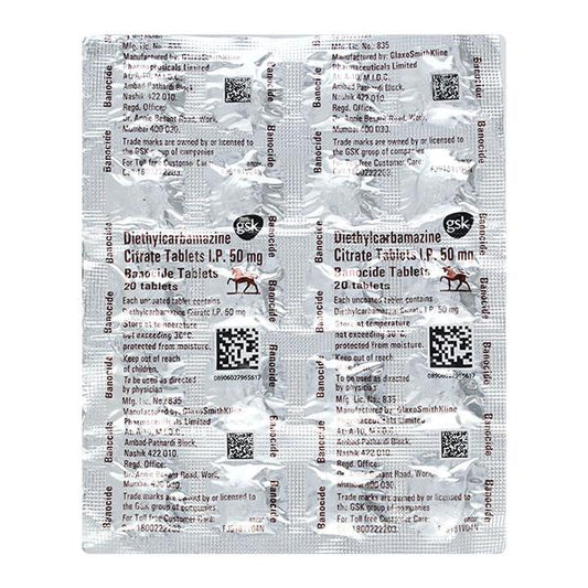 Banocide 50mg Tablet 20'S - Global Surgicals