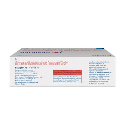 Baralgan NU Tablet 10'S - Global Surgicals
