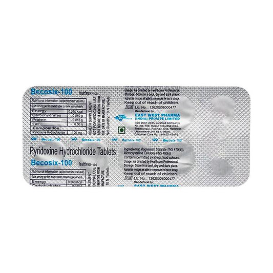 Becosix 100mg Tablet 10'S - Global Surgicals