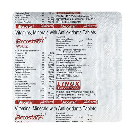 Becostar Tablet 15'S - Global Surgicals