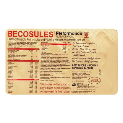 Becosules Performance Capsule 15'S - Global Surgicals