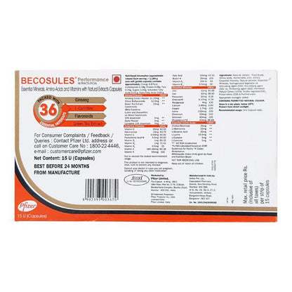 Becosules Performance Capsule 15'S - Global Surgicals