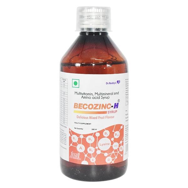 Becozinc H Delicious Mixed Fruit Flavor Syrup 200ml - Global Surgicals