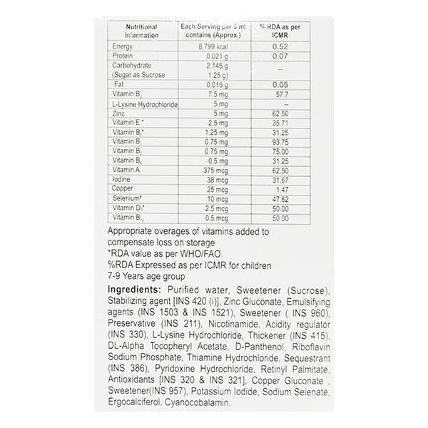 Becozinc H Delicious Mixed Fruit Flavor Syrup 200ml - Global Surgicals
