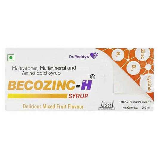 Becozinc H Delicious Mixed Fruit Flavor Syrup 200ml - Global Surgicals