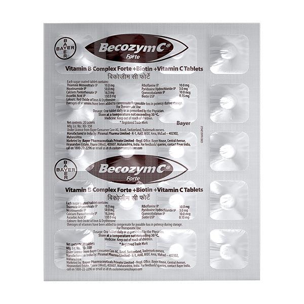 BECOZYM C FORTE Tablet 20's - Global Surgicals