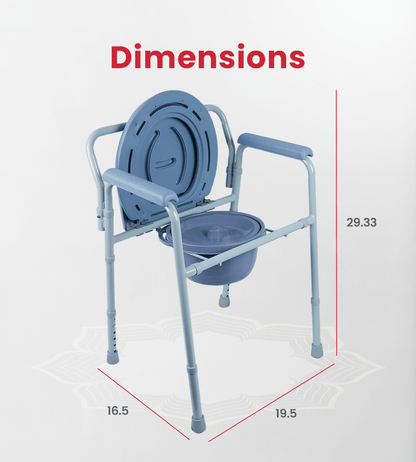 Bedside Commode Chair Foldable - Global Surgicals
