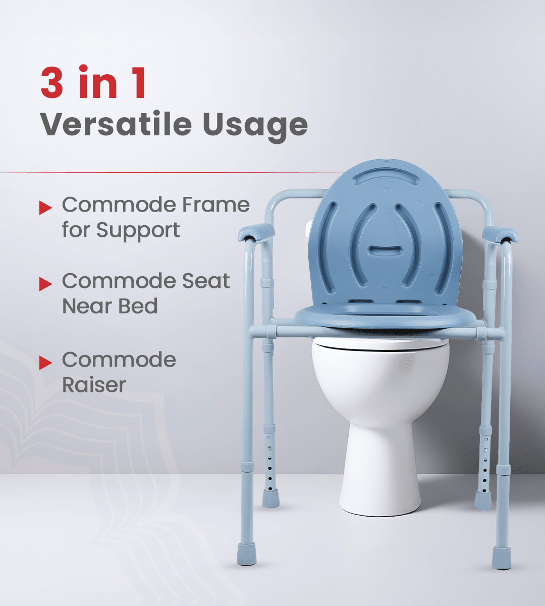 Bedside Commode Chair Foldable - Global Surgicals