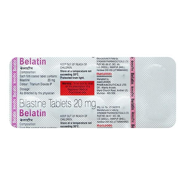 BELATIN 20 Tablet 10's - Global Surgicals