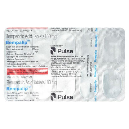 BEMPALIP Tablet 10's - Global Surgicals