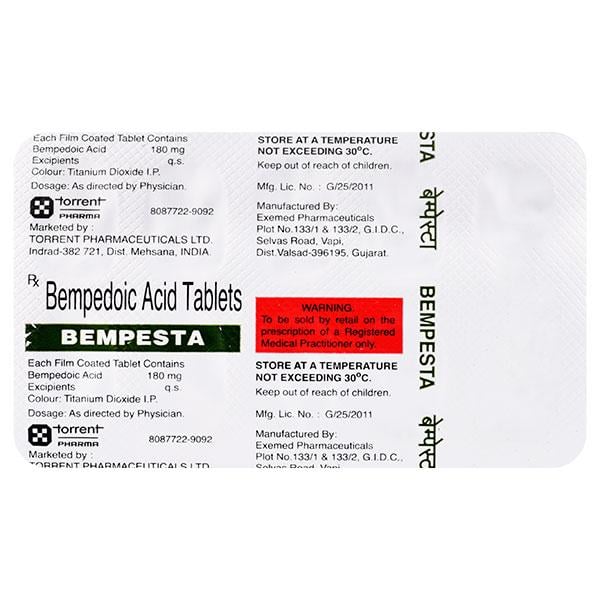 BEMPESTA 180mg Tablet 10's - Global Surgicals