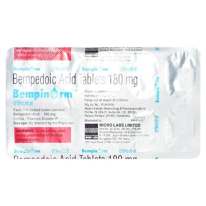 BEMPINORM 180 Tablet 10's - Global Surgicals