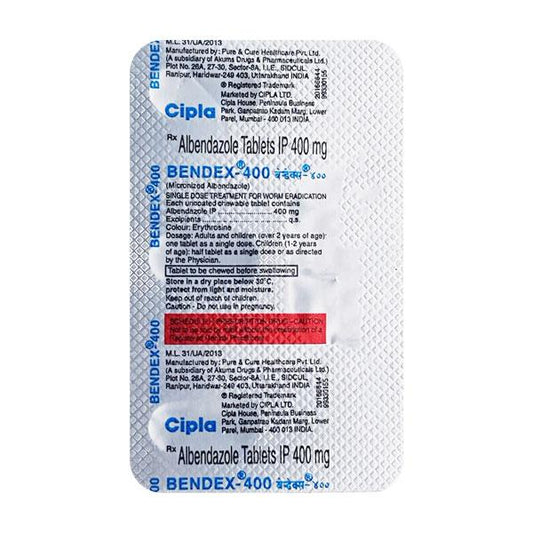 Bendex 400mg Tablet 1's - Global Surgicals