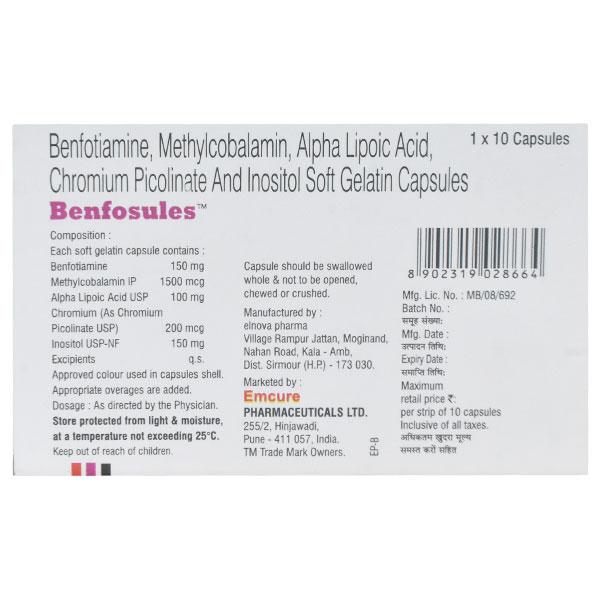Benfosules Capsule 10'S - Global Surgicals