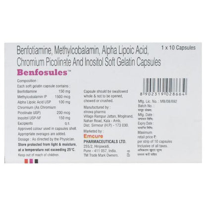 Benfosules Capsule 10'S - Global Surgicals