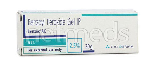 Benzac AC 2.5% Gel 20gm - Global Surgicals