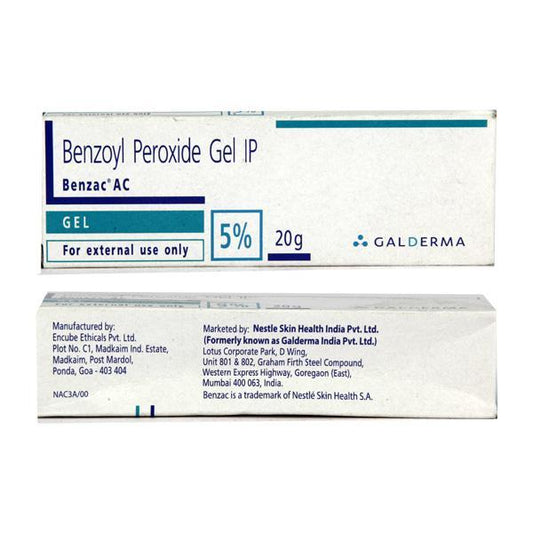 Benzac AC 5% Gel 20gm - Global Surgicals