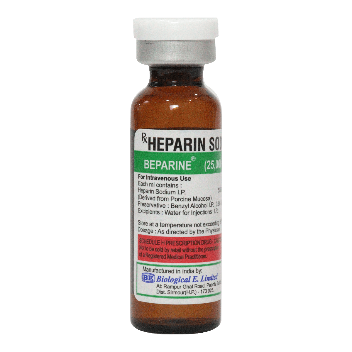 Beparine 25000Iu 5ml Injection - Global Surgicals