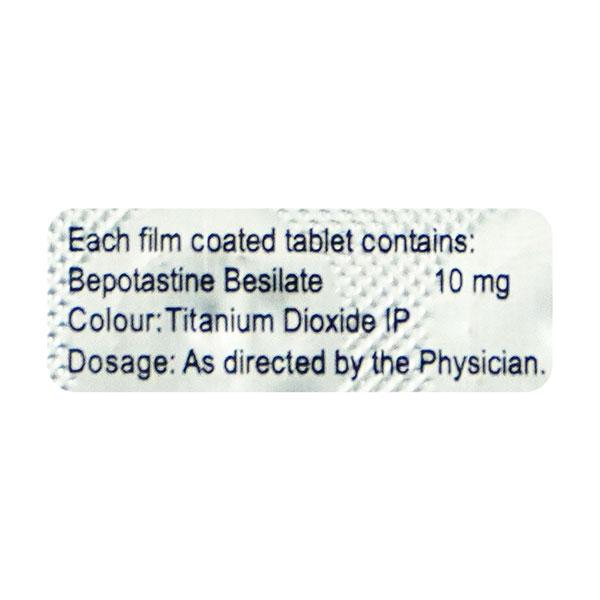 Bepozal Tablet 10's - Global Surgicals