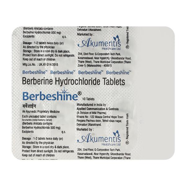 Berbeshine Tablet 10'S - Global Surgicals