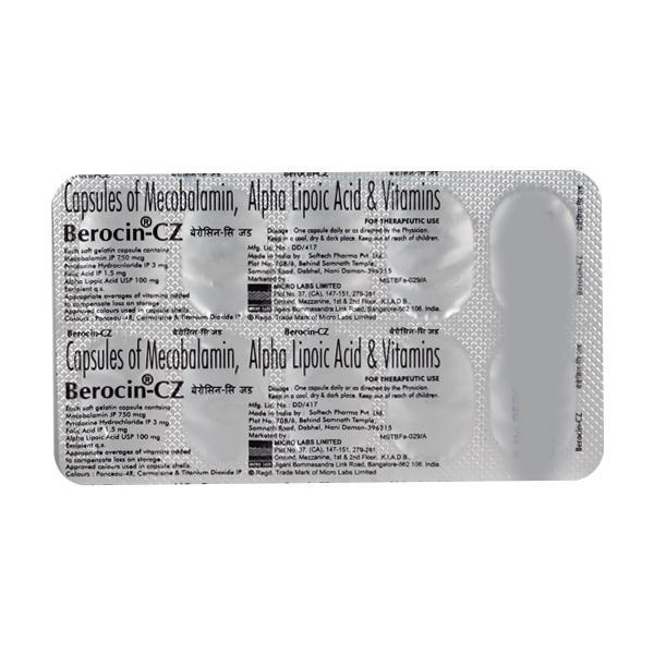 Berocin CZ Capsule 10'S - Global Surgicals