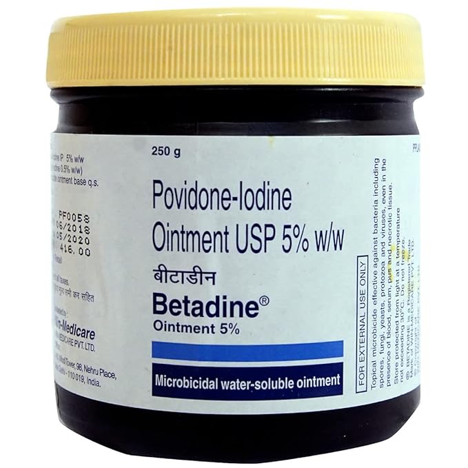 Betadine 5% 250gm Ointment - Global Surgicals