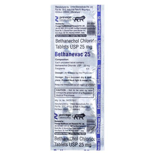 BETHANEVAC 25 Tablet 10's - Global Surgicals