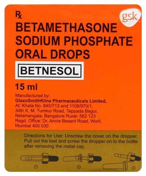 Betnesol Oral 15ml Drops - Global Surgicals