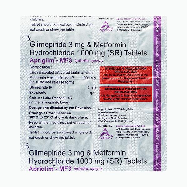 APRIGLIM MF 3 Tablet 15's