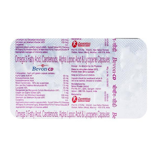 Bevon CD Capsule 10'S - Global Surgicals