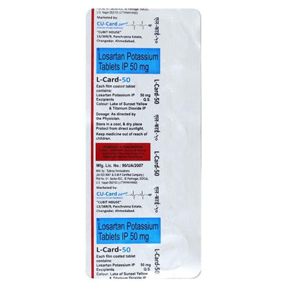 L CARD 50 Tablet 10's