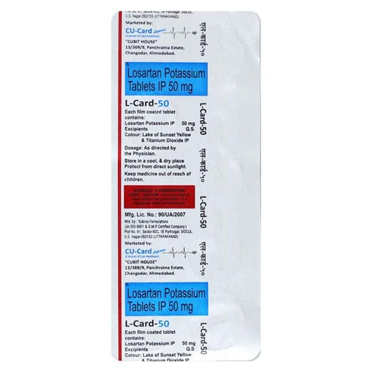 L CARD 50 Tablet 10's