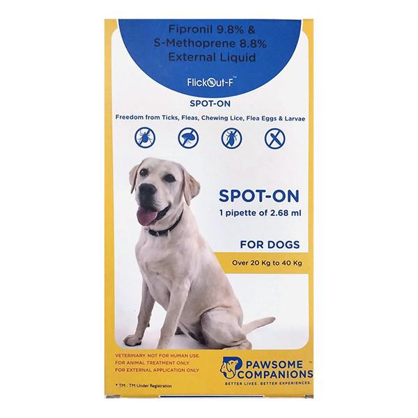 FLICKOUT F SPOT ON (VET) FOR DOGS 20-40KG Liquid 2.68ml