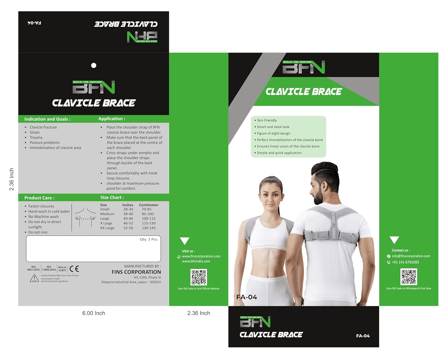 BFN Build For Nurture Clavicle Brace - Global Surgicals