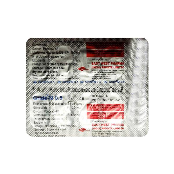 Gride M 0.5mg Tablet 10'S