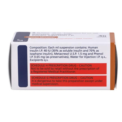 Human Mixtard 30/70 40IU Injection 1X10ml