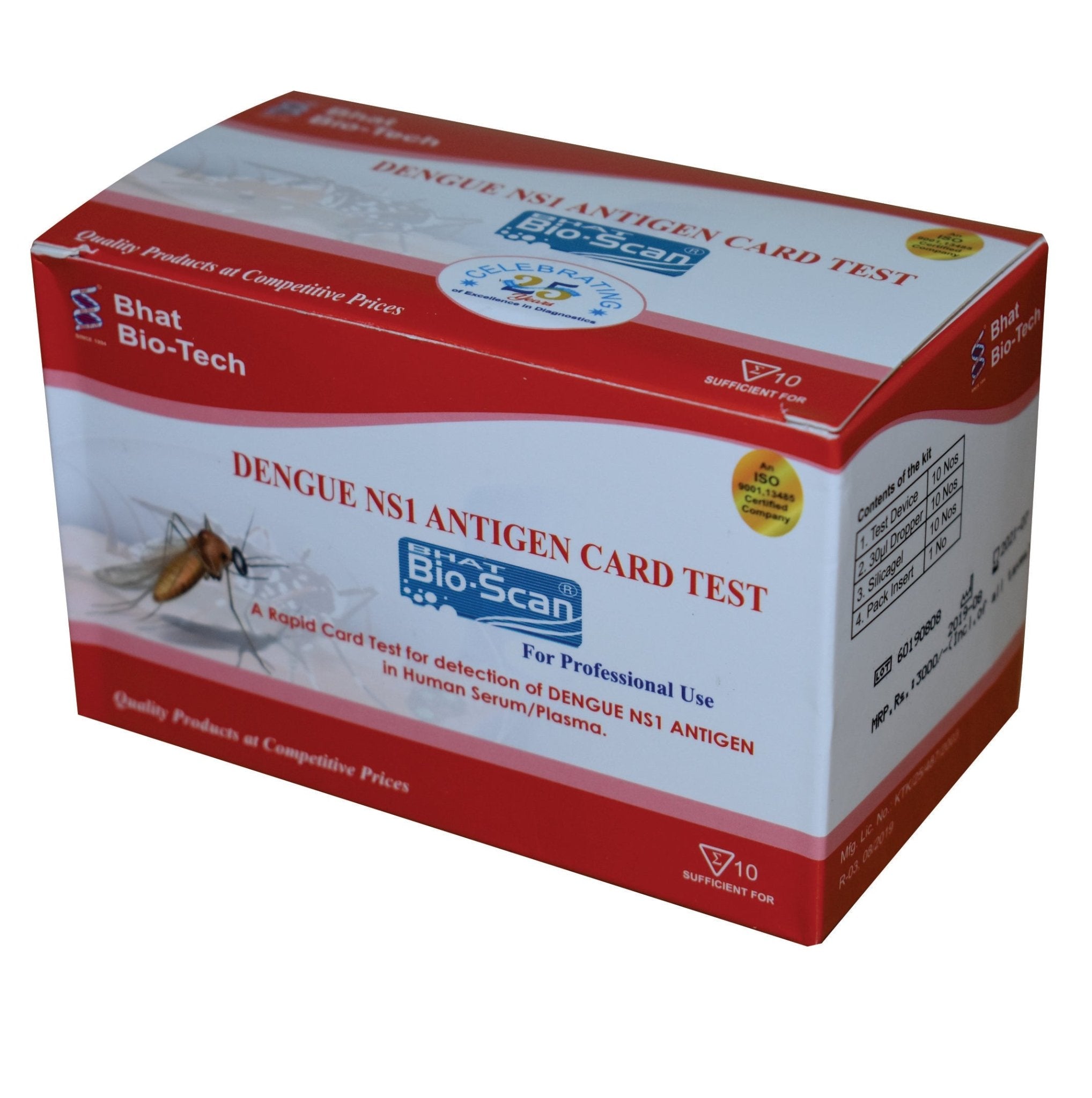 Bhat Bio - Scan Dengue NS1 Rapid Card - Global Surgicals