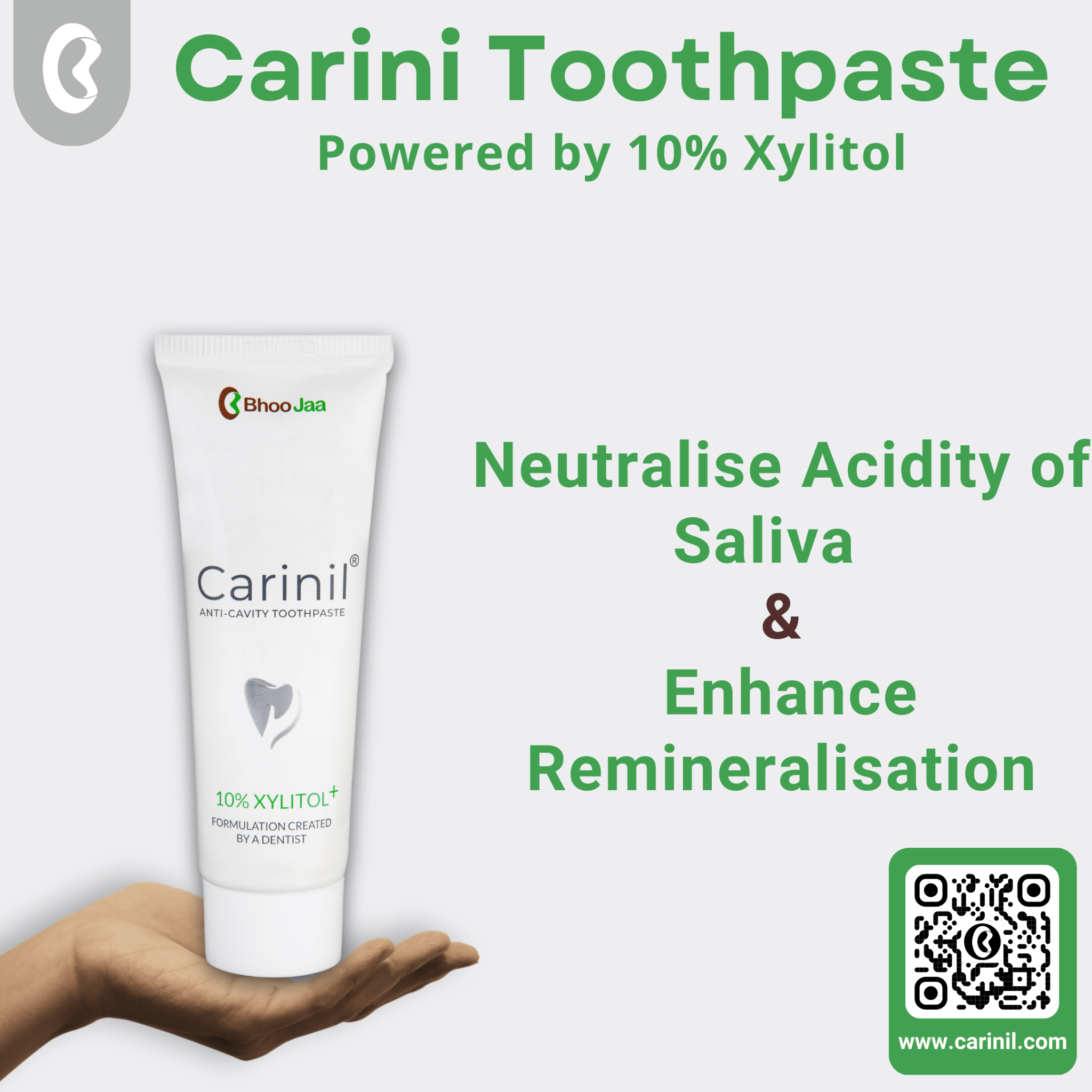BhooJaa Carinil Toothpaste - Global Surgicals